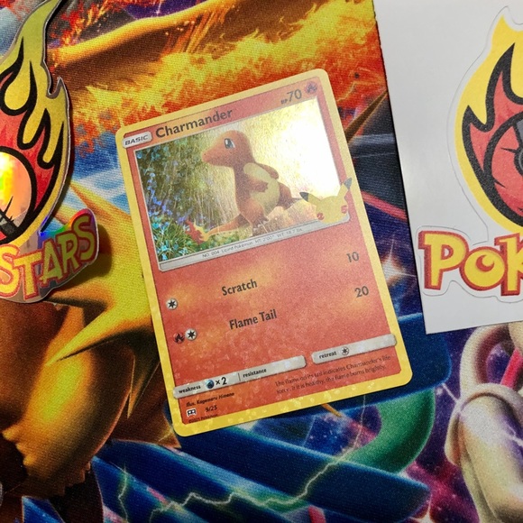 Carta Promo Pokémon Charmander 9/25 HOLO 25° Anniversario McDonald's 2021 - LP (Light Played)